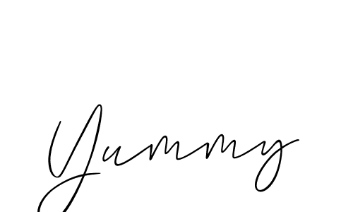 How to Draw Yummy signature style? Allison_Script is a latest design signature styles for name Yummy. Yummy signature style 2 images and pictures png