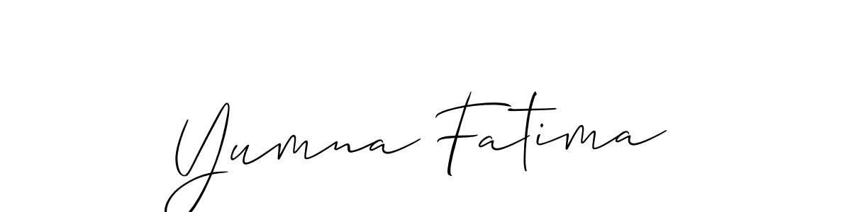 if you are searching for the best signature style for your name Yumna Fatima. so please give up your signature search. here we have designed multiple signature styles  using Allison_Script. Yumna Fatima signature style 2 images and pictures png