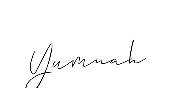 How to Draw Yumnah signature style? Allison_Script is a latest design signature styles for name Yumnah. Yumnah signature style 2 images and pictures png
