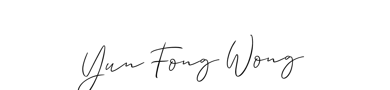 Design your own signature with our free online signature maker. With this signature software, you can create a handwritten (Allison_Script) signature for name Yun Fong Wong. Yun Fong Wong signature style 2 images and pictures png