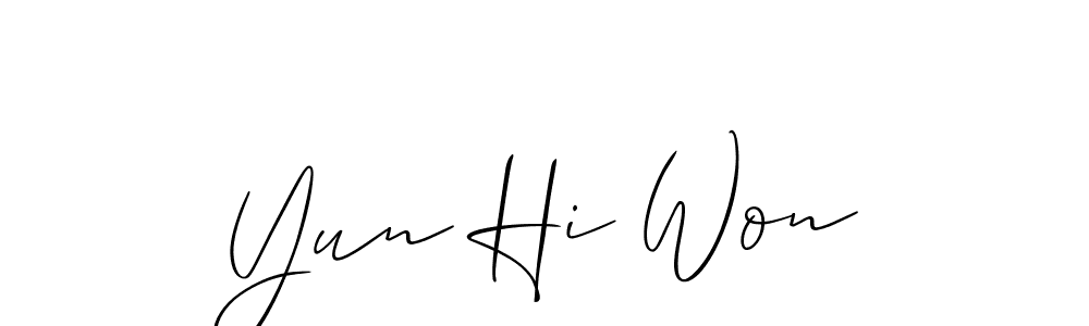 How to Draw Yun Hi Won signature style? Allison_Script is a latest design signature styles for name Yun Hi Won. Yun Hi Won signature style 2 images and pictures png