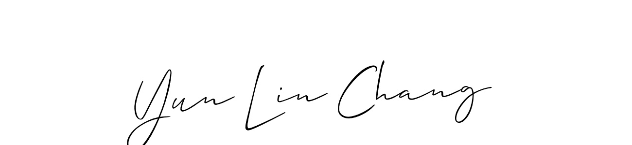 Also You can easily find your signature by using the search form. We will create Yun Lin Chang name handwritten signature images for you free of cost using Allison_Script sign style. Yun Lin Chang signature style 2 images and pictures png