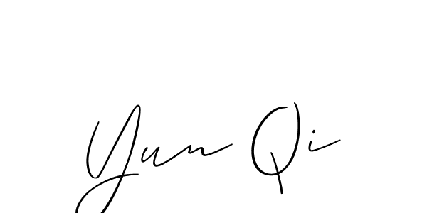 How to Draw Yun Qi signature style? Allison_Script is a latest design signature styles for name Yun Qi. Yun Qi signature style 2 images and pictures png
