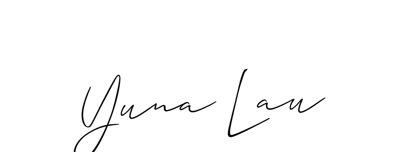 Once you've used our free online signature maker to create your best signature Allison_Script style, it's time to enjoy all of the benefits that Yuna Lau name signing documents. Yuna Lau signature style 2 images and pictures png