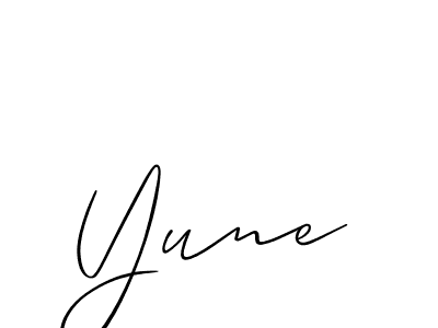 Make a beautiful signature design for name Yune. Use this online signature maker to create a handwritten signature for free. Yune signature style 2 images and pictures png