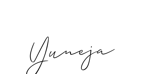 You can use this online signature creator to create a handwritten signature for the name Yuneja. This is the best online autograph maker. Yuneja signature style 2 images and pictures png