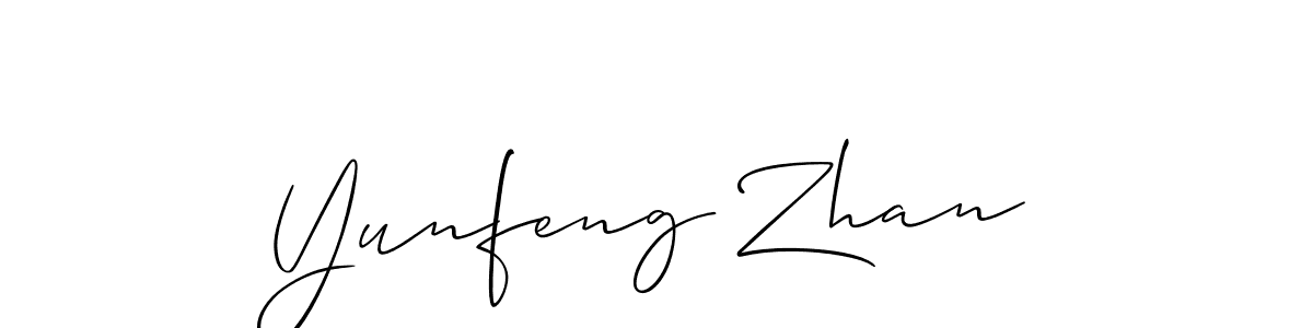 This is the best signature style for the Yunfeng Zhan name. Also you like these signature font (Allison_Script). Mix name signature. Yunfeng Zhan signature style 2 images and pictures png