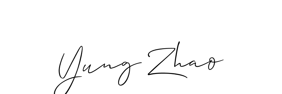 Make a short Yung Zhao signature style. Manage your documents anywhere anytime using Allison_Script. Create and add eSignatures, submit forms, share and send files easily. Yung Zhao signature style 2 images and pictures png