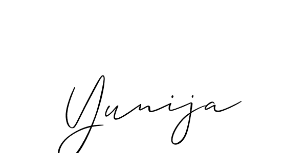 Also You can easily find your signature by using the search form. We will create Yunija name handwritten signature images for you free of cost using Allison_Script sign style. Yunija signature style 2 images and pictures png