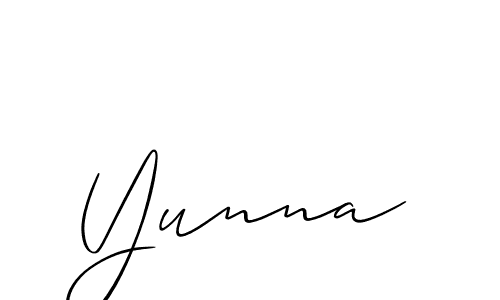 Make a short Yunna signature style. Manage your documents anywhere anytime using Allison_Script. Create and add eSignatures, submit forms, share and send files easily. Yunna signature style 2 images and pictures png