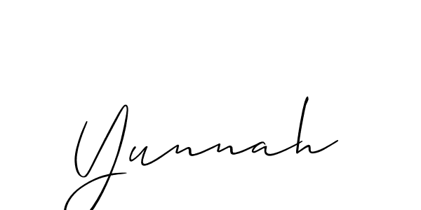 Make a beautiful signature design for name Yunnah. Use this online signature maker to create a handwritten signature for free. Yunnah signature style 2 images and pictures png
