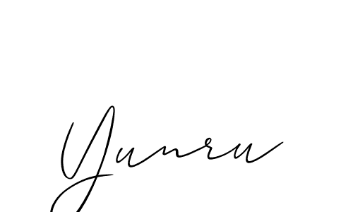 It looks lik you need a new signature style for name Yunru. Design unique handwritten (Allison_Script) signature with our free signature maker in just a few clicks. Yunru signature style 2 images and pictures png