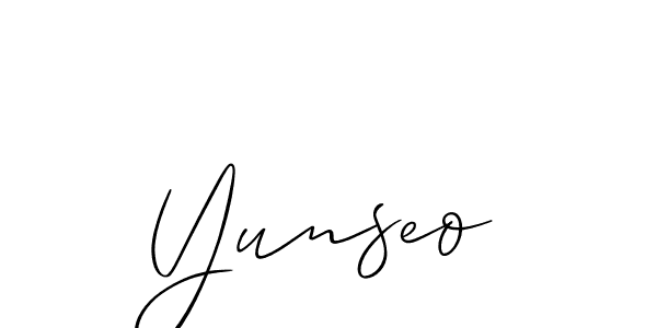 Make a beautiful signature design for name Yunseo. With this signature (Allison_Script) style, you can create a handwritten signature for free. Yunseo signature style 2 images and pictures png