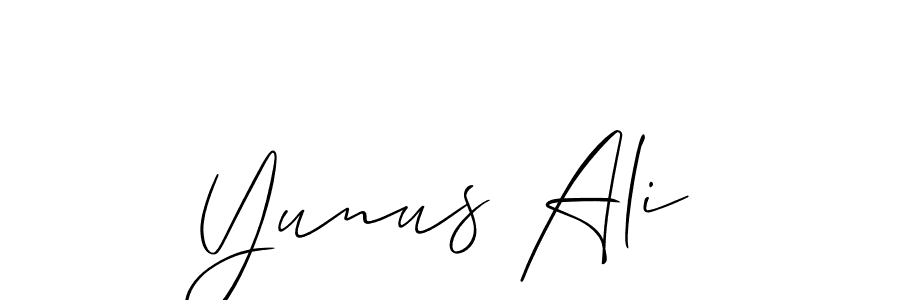 Design your own signature with our free online signature maker. With this signature software, you can create a handwritten (Allison_Script) signature for name Yunus Ali. Yunus Ali signature style 2 images and pictures png