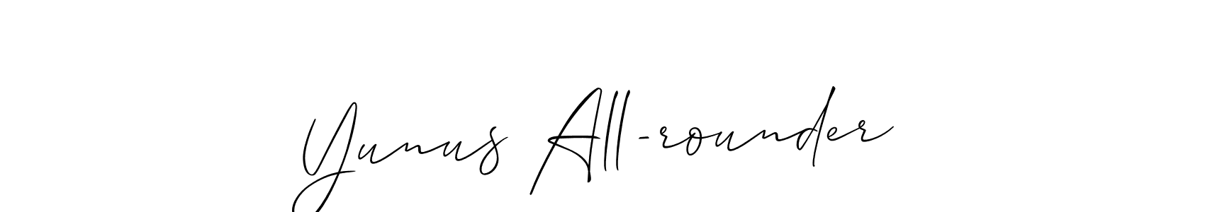 Once you've used our free online signature maker to create your best signature Allison_Script style, it's time to enjoy all of the benefits that Yunus All-rounder name signing documents. Yunus All-rounder signature style 2 images and pictures png