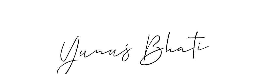 You should practise on your own different ways (Allison_Script) to write your name (Yunus Bhati) in signature. don't let someone else do it for you. Yunus Bhati signature style 2 images and pictures png