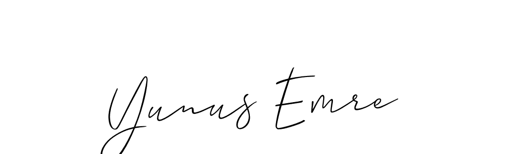 How to make Yunus Emre name signature. Use Allison_Script style for creating short signs online. This is the latest handwritten sign. Yunus Emre signature style 2 images and pictures png