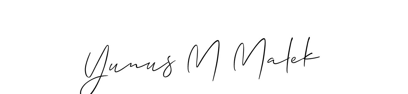 Similarly Allison_Script is the best handwritten signature design. Signature creator online .You can use it as an online autograph creator for name Yunus M Malek. Yunus M Malek signature style 2 images and pictures png