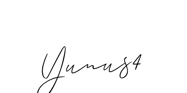 The best way (Allison_Script) to make a short signature is to pick only two or three words in your name. The name Yunus4 include a total of six letters. For converting this name. Yunus4 signature style 2 images and pictures png