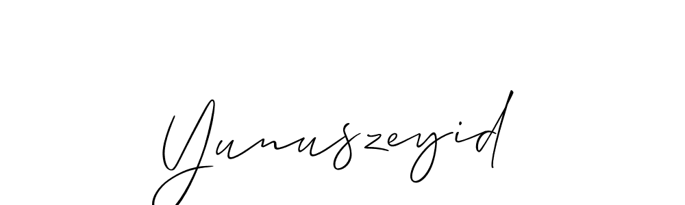 Make a beautiful signature design for name Yunuszeyid. With this signature (Allison_Script) style, you can create a handwritten signature for free. Yunuszeyid signature style 2 images and pictures png