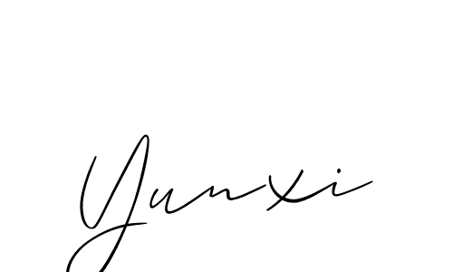 Yunxi stylish signature style. Best Handwritten Sign (Allison_Script) for my name. Handwritten Signature Collection Ideas for my name Yunxi. Yunxi signature style 2 images and pictures png