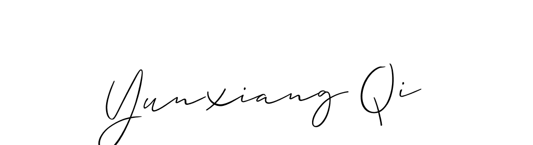 How to make Yunxiang Qi name signature. Use Allison_Script style for creating short signs online. This is the latest handwritten sign. Yunxiang Qi signature style 2 images and pictures png