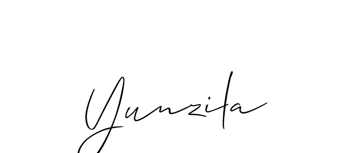 It looks lik you need a new signature style for name Yunzila. Design unique handwritten (Allison_Script) signature with our free signature maker in just a few clicks. Yunzila signature style 2 images and pictures png