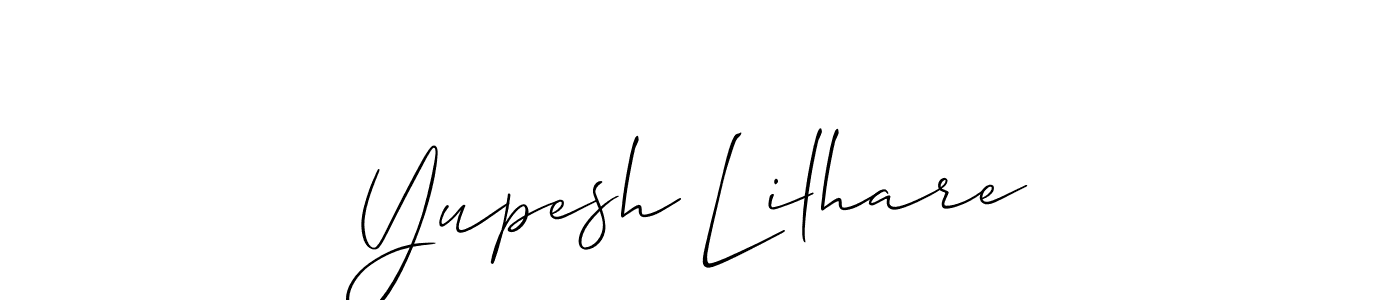 How to make Yupesh Lilhare signature? Allison_Script is a professional autograph style. Create handwritten signature for Yupesh Lilhare name. Yupesh Lilhare signature style 2 images and pictures png