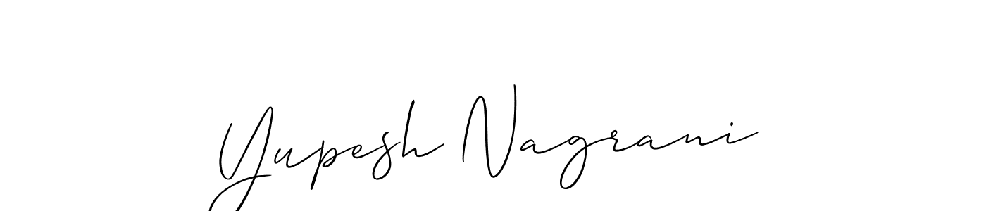 It looks lik you need a new signature style for name Yupesh Nagrani. Design unique handwritten (Allison_Script) signature with our free signature maker in just a few clicks. Yupesh Nagrani signature style 2 images and pictures png