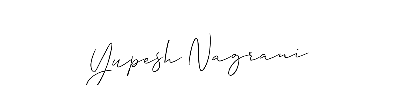 The best way (Allison_Script) to make a short signature is to pick only two or three words in your name. The name Yupesh Nagrani include a total of six letters. For converting this name. Yupesh Nagrani signature style 2 images and pictures png