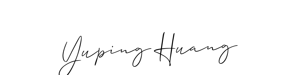 Make a beautiful signature design for name Yuping Huang. With this signature (Allison_Script) style, you can create a handwritten signature for free. Yuping Huang signature style 2 images and pictures png