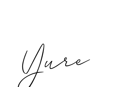 if you are searching for the best signature style for your name Yure. so please give up your signature search. here we have designed multiple signature styles  using Allison_Script. Yure signature style 2 images and pictures png