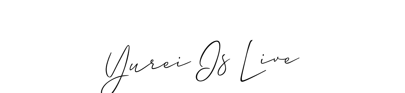 The best way (Allison_Script) to make a short signature is to pick only two or three words in your name. The name Yurei Is Live include a total of six letters. For converting this name. Yurei Is Live signature style 2 images and pictures png