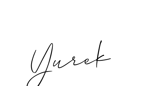 How to make Yurek signature? Allison_Script is a professional autograph style. Create handwritten signature for Yurek name. Yurek signature style 2 images and pictures png