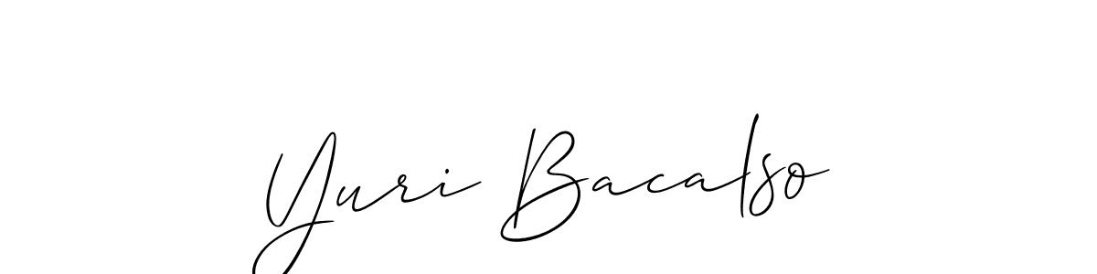 Also You can easily find your signature by using the search form. We will create Yuri Bacalso name handwritten signature images for you free of cost using Allison_Script sign style. Yuri Bacalso signature style 2 images and pictures png