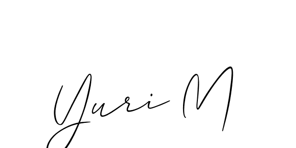 Make a beautiful signature design for name Yuri M. With this signature (Allison_Script) style, you can create a handwritten signature for free. Yuri M signature style 2 images and pictures png