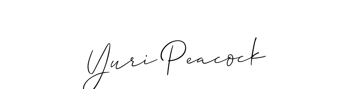 Also we have Yuri Peacock name is the best signature style. Create professional handwritten signature collection using Allison_Script autograph style. Yuri Peacock signature style 2 images and pictures png