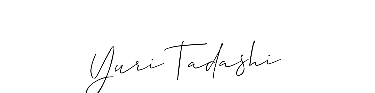 How to make Yuri Tadashi name signature. Use Allison_Script style for creating short signs online. This is the latest handwritten sign. Yuri Tadashi signature style 2 images and pictures png