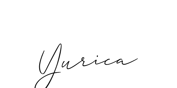 How to make Yurica signature? Allison_Script is a professional autograph style. Create handwritten signature for Yurica name. Yurica signature style 2 images and pictures png