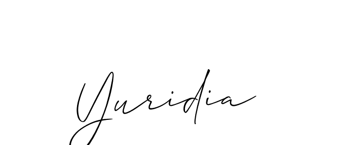 Also You can easily find your signature by using the search form. We will create Yuridia name handwritten signature images for you free of cost using Allison_Script sign style. Yuridia signature style 2 images and pictures png