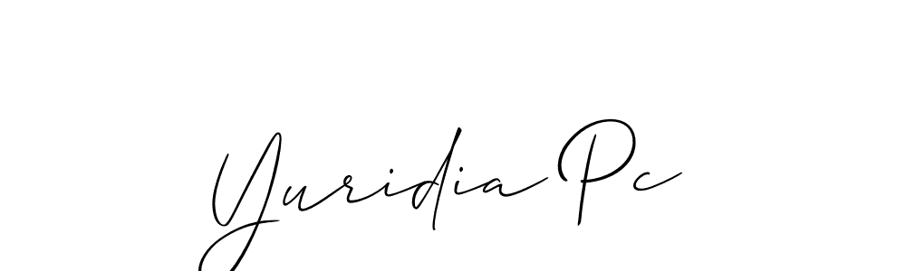 The best way (Allison_Script) to make a short signature is to pick only two or three words in your name. The name Yuridia Pc include a total of six letters. For converting this name. Yuridia Pc signature style 2 images and pictures png