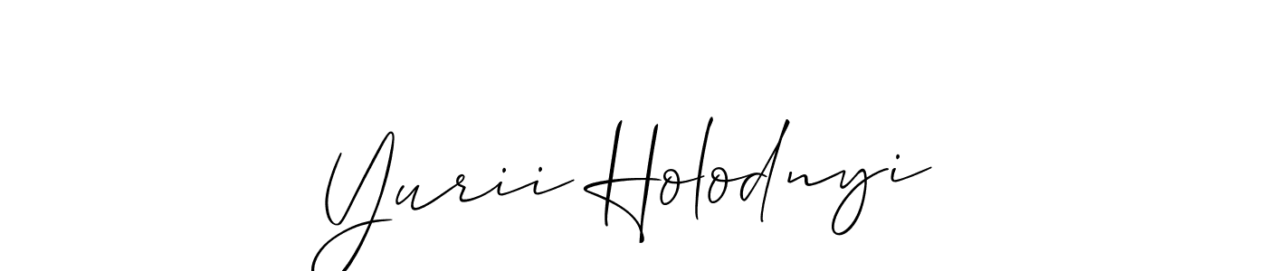 Yurii Holodnyi stylish signature style. Best Handwritten Sign (Allison_Script) for my name. Handwritten Signature Collection Ideas for my name Yurii Holodnyi. Yurii Holodnyi signature style 2 images and pictures png