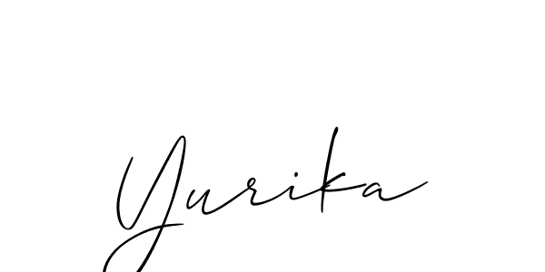 Also we have Yurika name is the best signature style. Create professional handwritten signature collection using Allison_Script autograph style. Yurika signature style 2 images and pictures png