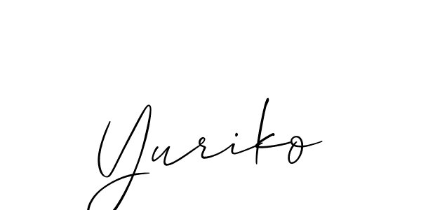 Design your own signature with our free online signature maker. With this signature software, you can create a handwritten (Allison_Script) signature for name Yuriko. Yuriko signature style 2 images and pictures png