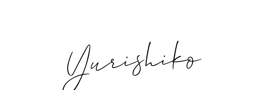 if you are searching for the best signature style for your name Yurishiko. so please give up your signature search. here we have designed multiple signature styles  using Allison_Script. Yurishiko signature style 2 images and pictures png