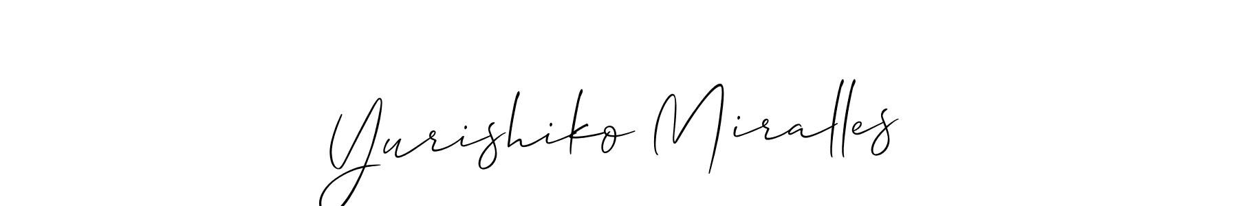 Design your own signature with our free online signature maker. With this signature software, you can create a handwritten (Allison_Script) signature for name Yurishiko Miralles. Yurishiko Miralles signature style 2 images and pictures png