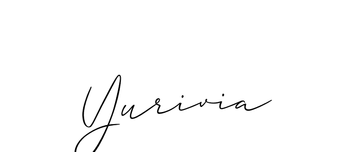 How to make Yurivia signature? Allison_Script is a professional autograph style. Create handwritten signature for Yurivia name. Yurivia signature style 2 images and pictures png
