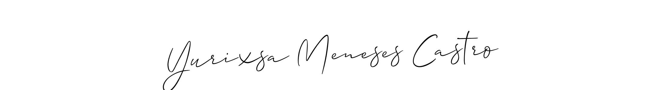 Design your own signature with our free online signature maker. With this signature software, you can create a handwritten (Allison_Script) signature for name Yurixsa Meneses Castro. Yurixsa Meneses Castro signature style 2 images and pictures png