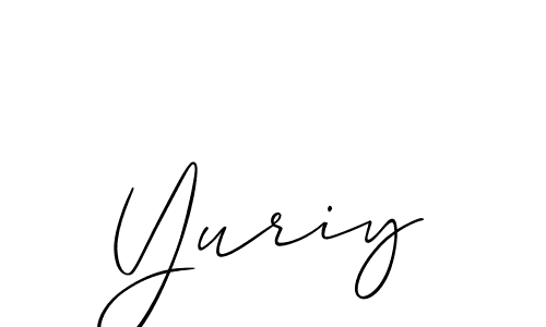 Make a short Yuriy signature style. Manage your documents anywhere anytime using Allison_Script. Create and add eSignatures, submit forms, share and send files easily. Yuriy signature style 2 images and pictures png