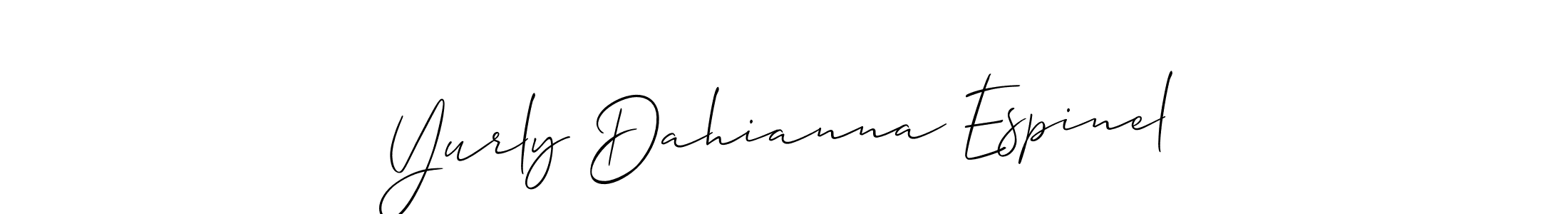 Use a signature maker to create a handwritten signature online. With this signature software, you can design (Allison_Script) your own signature for name Yurly Dahianna Espinel. Yurly Dahianna Espinel signature style 2 images and pictures png